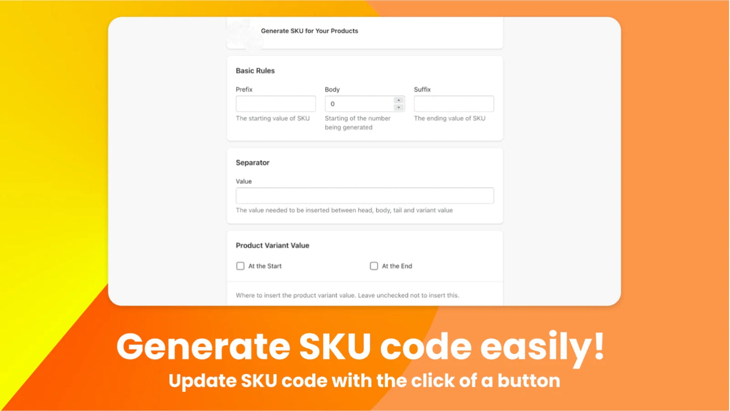 SKU-Code-Generierung